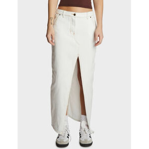 Lioness Barbie Split Cream White Denim Maxi Skirt Women's L